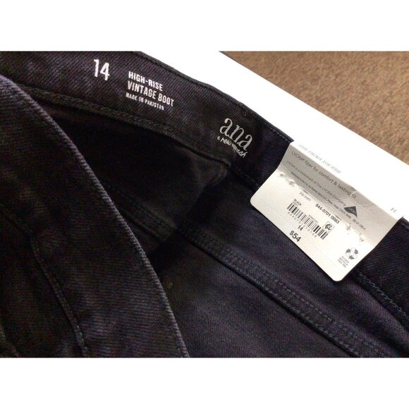 ANA Jeans High Rise Vintage Boot Denim Womens 14 New - Picture 8 of 9